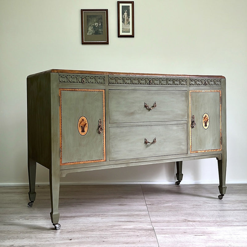 Super Stunning Newly Refurbished Original Edwardian English Oak Sideboard