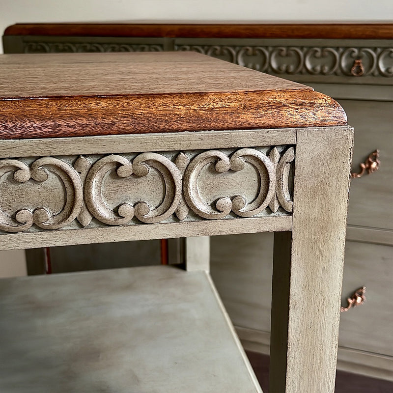 Super Stunning Newly Refurbished Original Edwardian English Oak side table