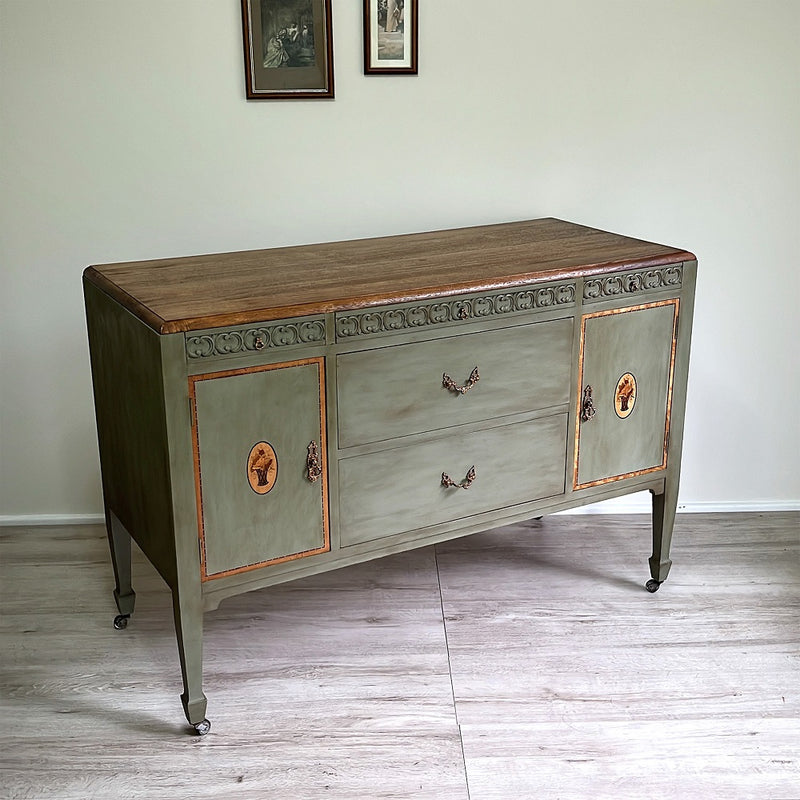 Super Stunning Newly Refurbished Original Edwardian English Oak Sideboard