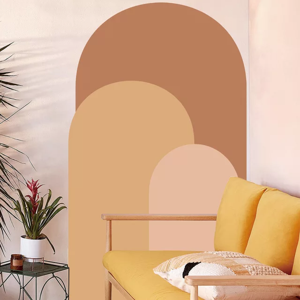 Trendy Beautiful Boho style self adhesive Large 3D Arch Wall Decals/Sticker
