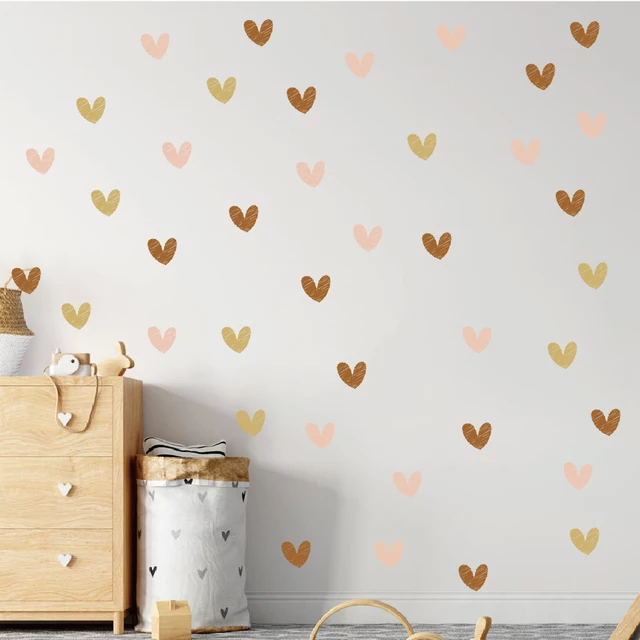 Best selling Boho Style Heart Shaped Self Adhesive Wall Decals/Sticker