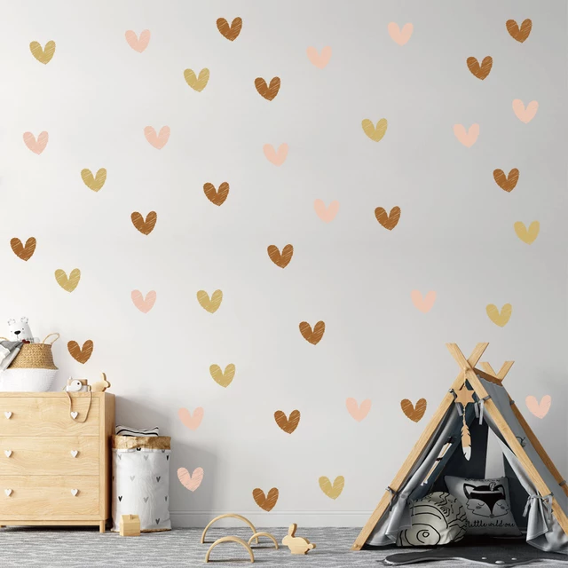 Best selling Boho Style Heart Shaped Self Adhesive Wall Decals/Sticker