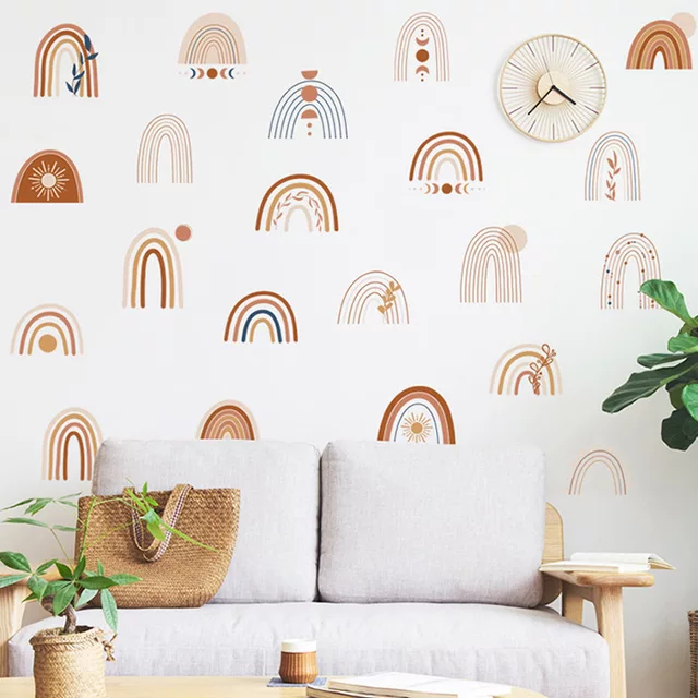 Best Selling Boho Style Rainbows Self Adhesive Wall Decals/Sticker