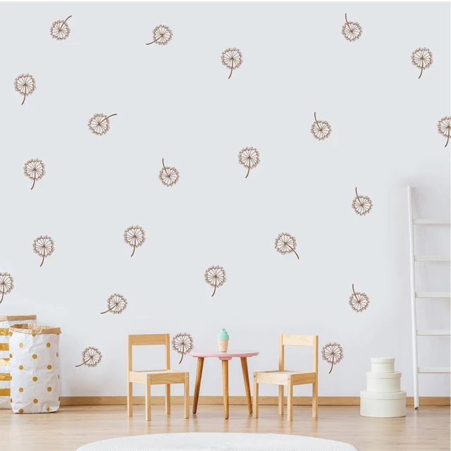 Popular Boho Style Dandelion Removable  Self Adhesive Wall Decals/Sticker