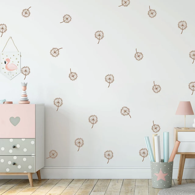 Popular Boho Style Dandelion Removable  Self Adhesive Wall Decals/Sticker