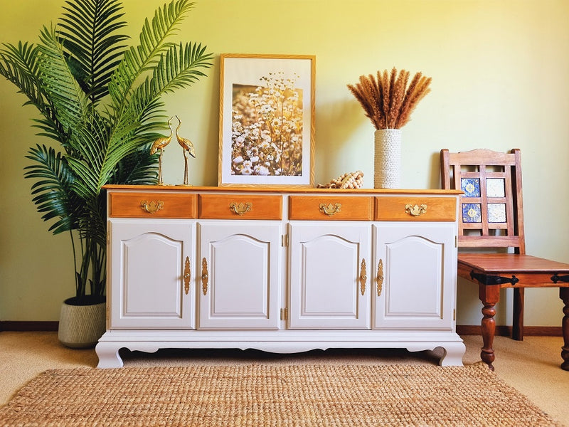 Chantal- Beautiful, stunning and Newly refurbished solid oak sideboard /buffet