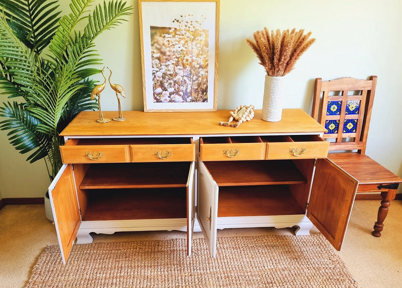 Chantal- Beautiful, stunning and Newly refurbished solid oak sideboard /buffet