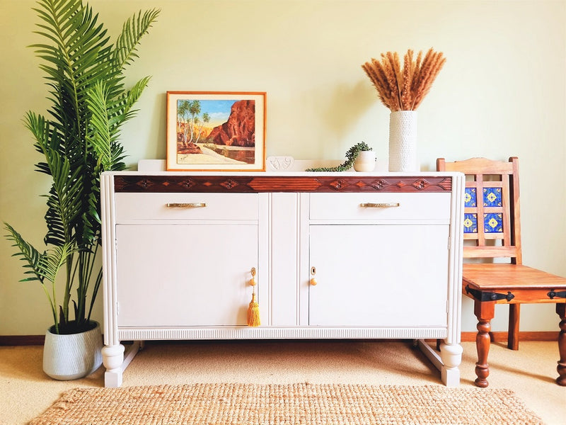 Phoebe-Stunning,Solid and Newly Refurbished Original Vintage Edwardian Sideboard/ buffet