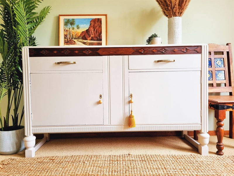 Phoebe-Stunning,Solid and Newly Refurbished Original Vintage Edwardian Sideboard/ buffet