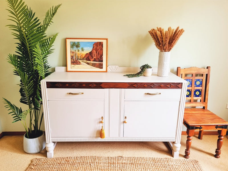 Phoebe-Stunning,Solid and Newly Refurbished Original Vintage Edwardian Sideboard/ buffet