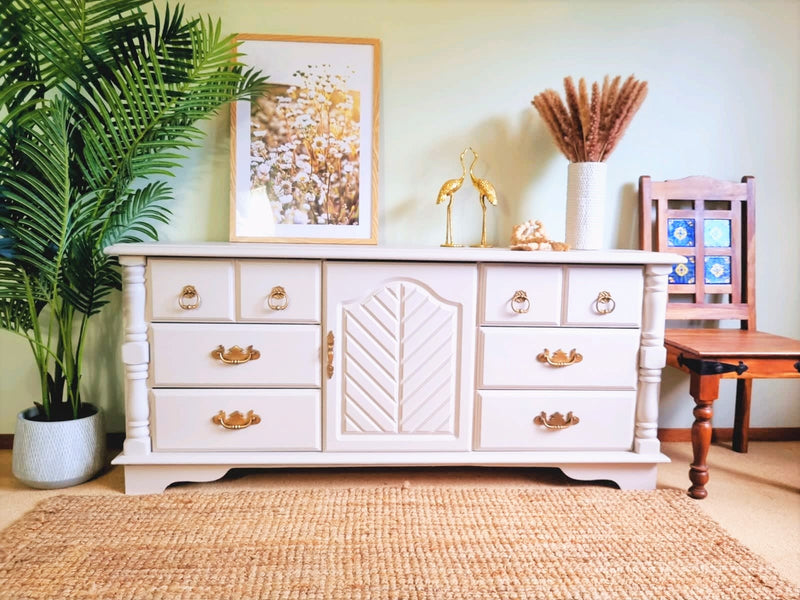 Margot-Beautiful, stunning and Newly refurbished solid Mahogany  low chest of drawers