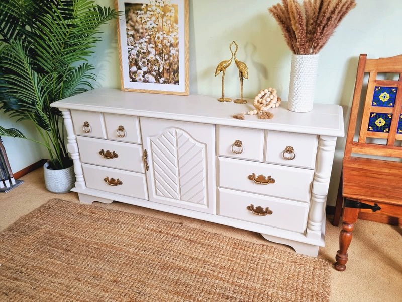 Margot-Beautiful, stunning and Newly refurbished solid Mahogany  low chest of drawers