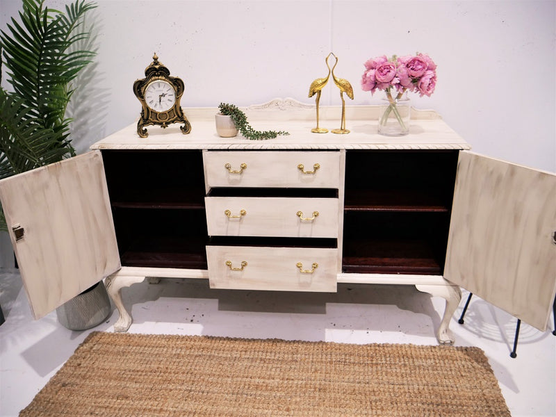 Gorgeous and Freshly Refurbished Original Vintage French provincial style Sideboard