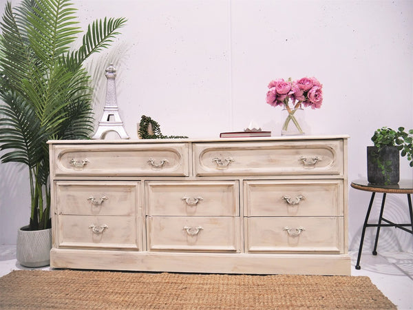 Gorgeous and Freshly Refurbished Original Vintage Shabby rustic Chest of drawers