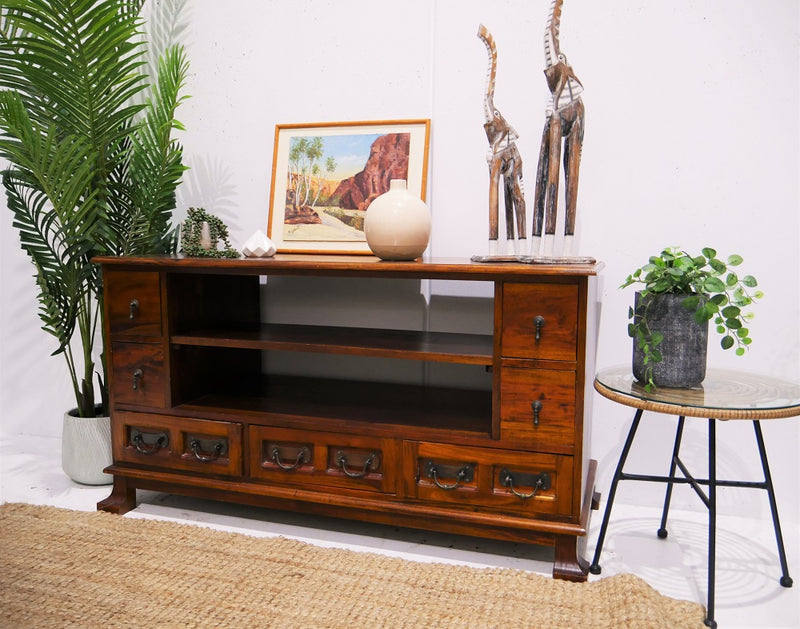 Beautiful and Original Balinese teak wood TV unit