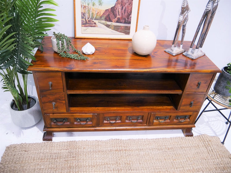 Beautiful and Original Balinese teak wood TV unit