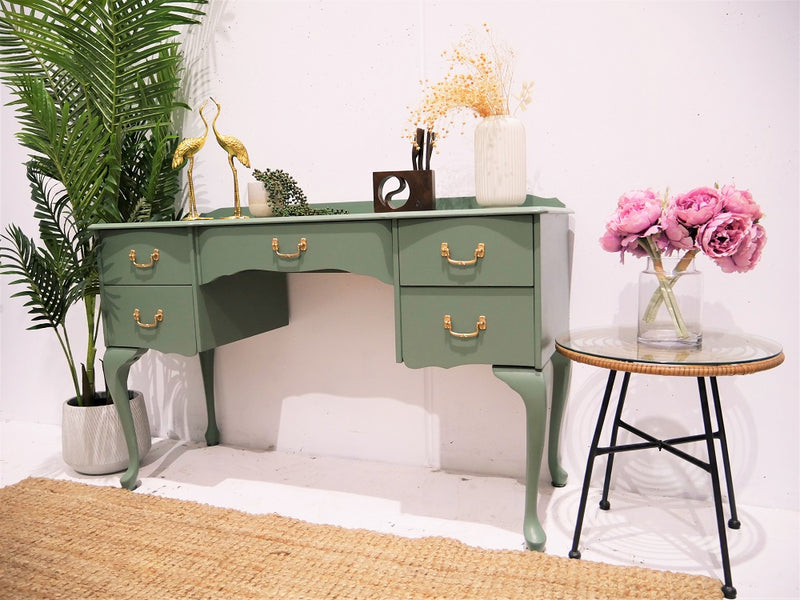 Beautiful and Freshly refurbished Victoria dresser with gold handles