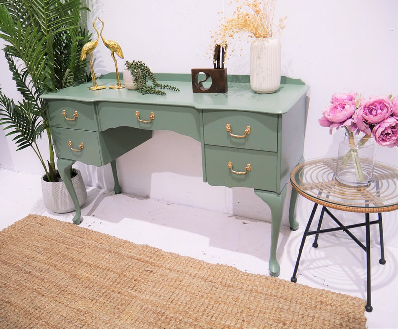 Beautiful and Freshly refurbished Victoria dresser with gold handles