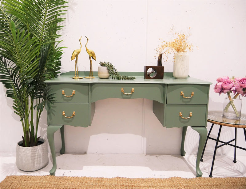 Beautiful and Freshly refurbished Victoria dresser with gold handles