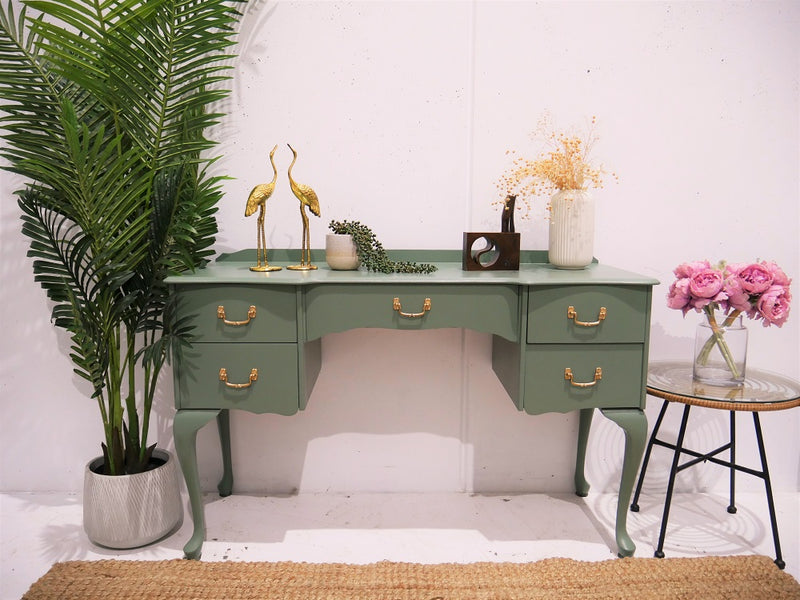 Beautiful and Freshly refurbished Victoria dresser with gold handles