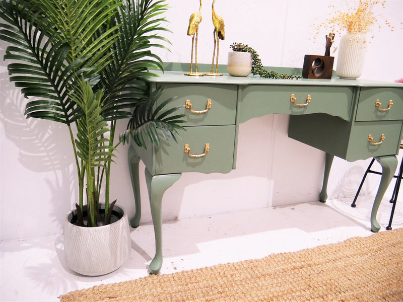 Beautiful and Freshly refurbished Victoria dresser with gold handles