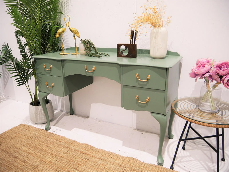 Beautiful and Freshly refurbished Victoria dresser with gold handles