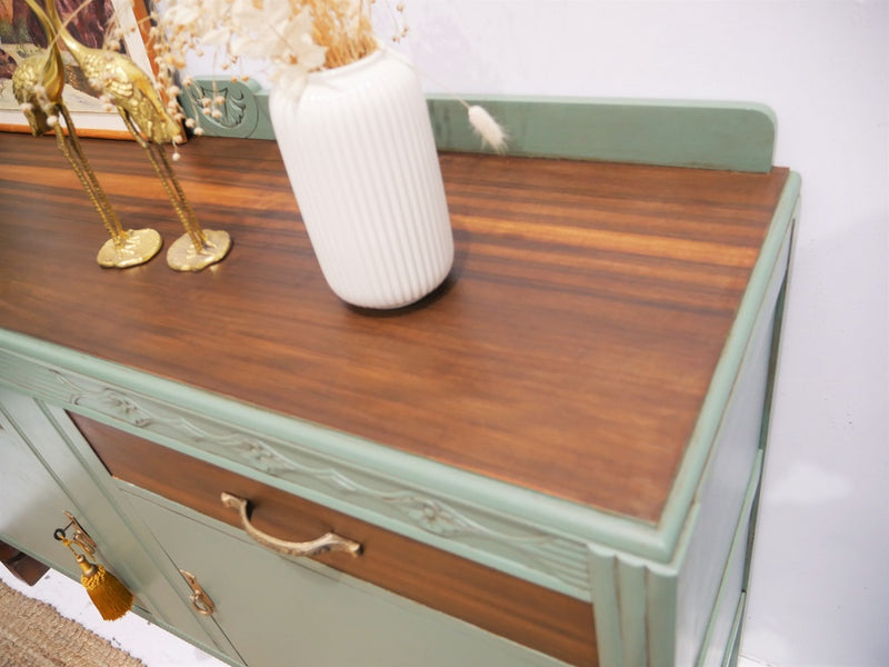 Beautiful and Newly Refurbished Original Edwardian English Oak Sideboard