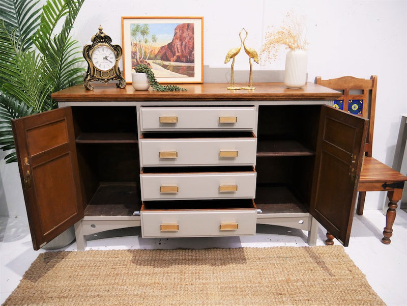 Gorgeous, solid and freshly refurbished Vintage 1920’s sideboard/buffet