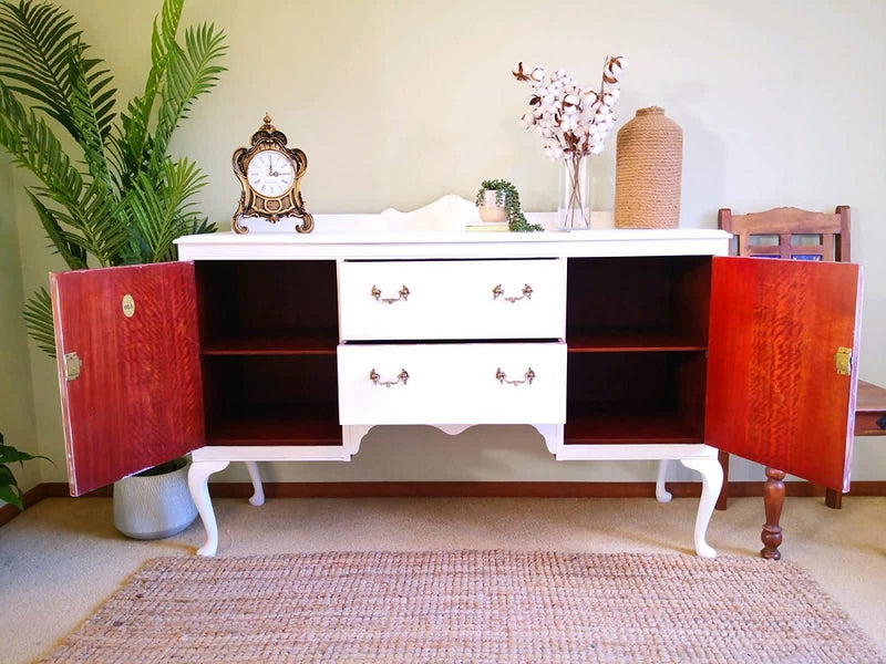 "Snow White"-Beautiful,gorgeous and newly refurbished Victoria Queen Anne Sideboard