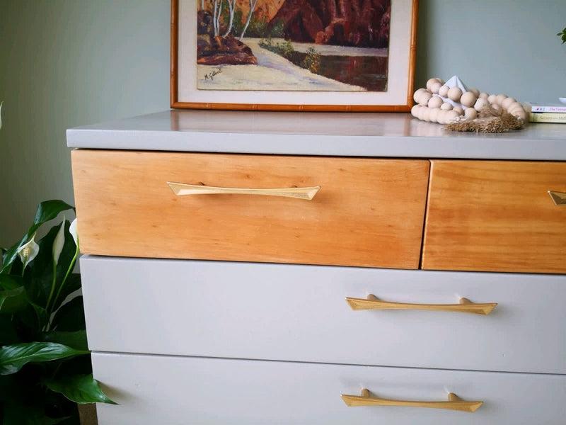 Amelia -Gorgeous and newly refurbished original mid-century 1964 dresser/chest of drawers