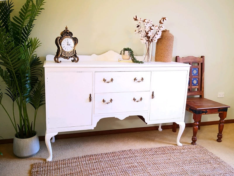 "Snow White"-Beautiful,gorgeous and newly refurbished Victoria Queen Anne Sideboard